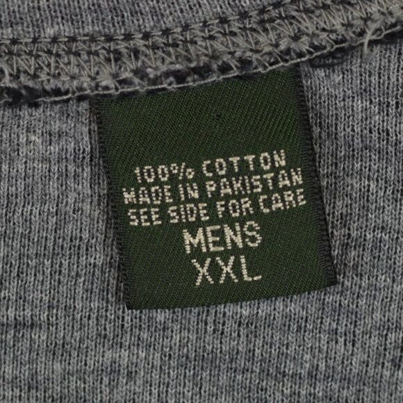 Eddie Bauer Men's XXL Black Gray Ribbed Cotton 1/4 Zip Pullover Knit Sweater - Picture 6 of 7